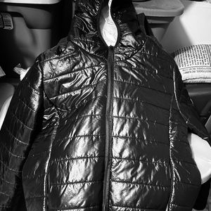 Very nice black jacket with attached hood